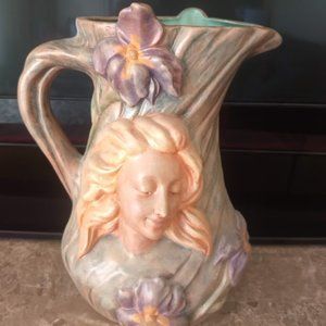 ceramic water pitcher vintage
